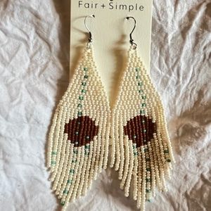 Fair Trade Handmade Beaded Fringe Earrings